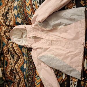 Coat with liner and hood